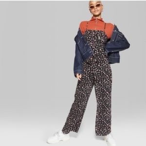 Black flowered jumpsuit
